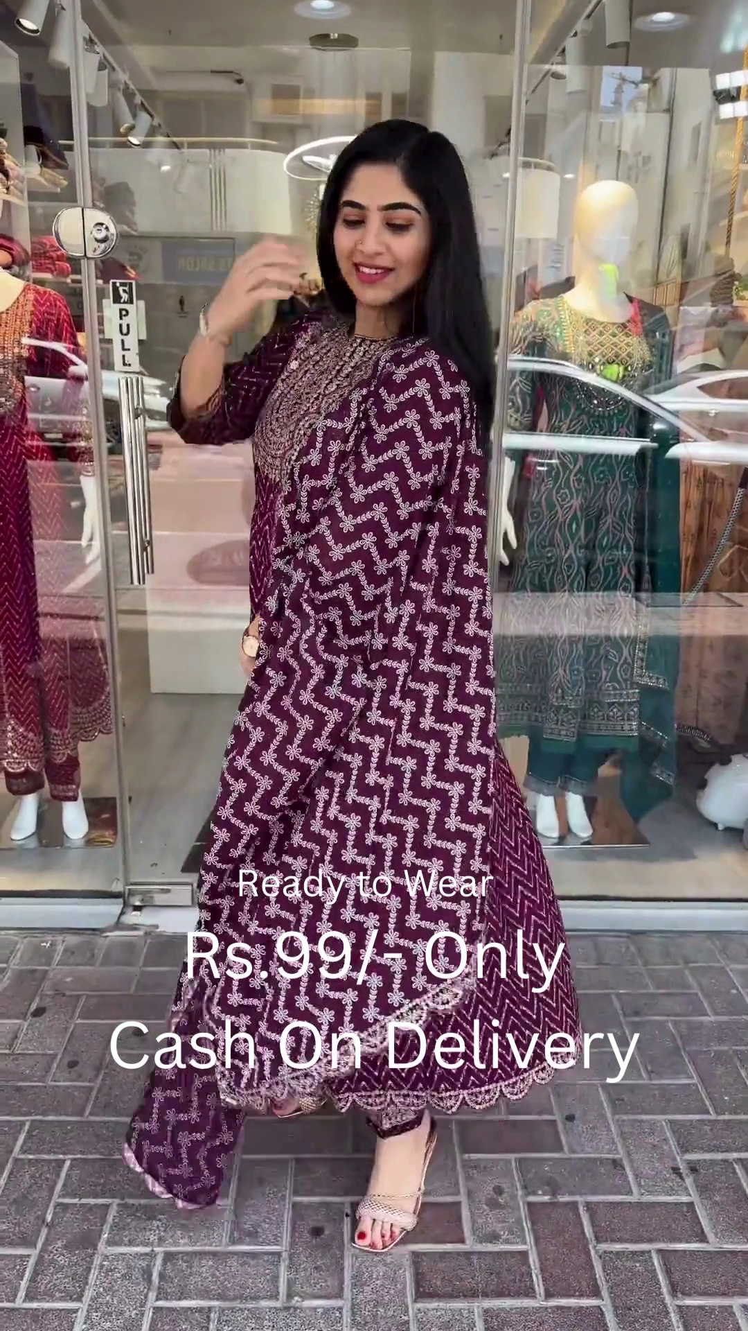 Graceful Mirror-Work Kurta Set – Multi-Color Options Available - Image 9