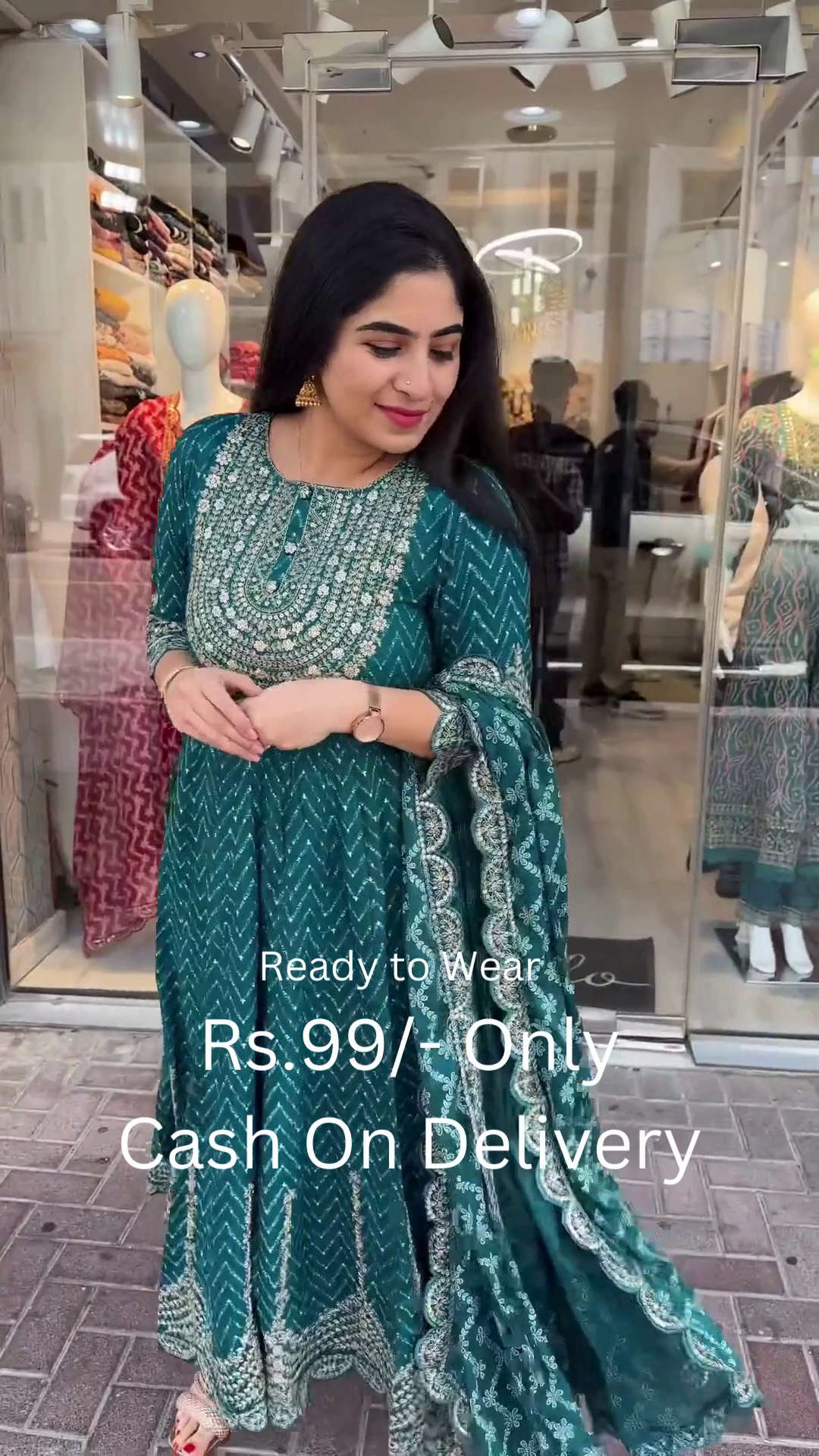 Graceful Mirror-Work Kurta Set – Multi-Color Options Available - Image 8