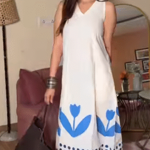 Sleeveless A-line Midi Dress