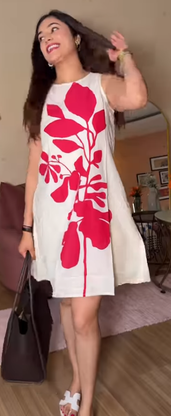 Sleeveless A-line Midi Dress - Image 3