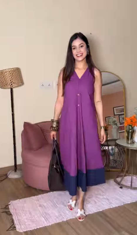 Sleeveless A-line Midi Dress - Image 4