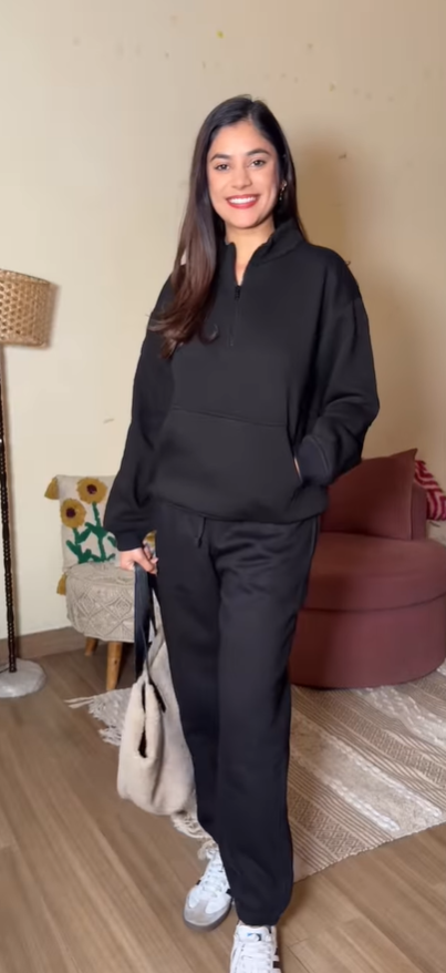 Fleece Quarter-Zip Co-ord Set (Loungewear) - Image 2