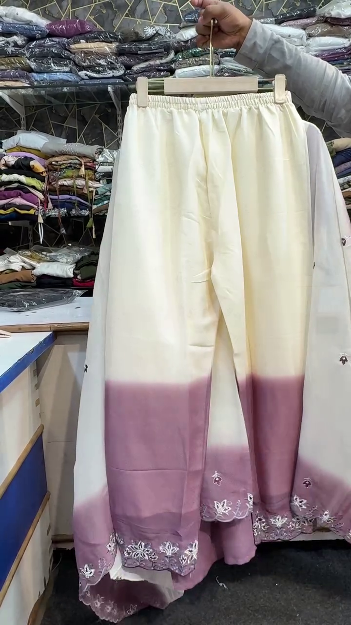 Elegant White & Mauve Embroidered Ethnic Suit Set – Festive & Party Wear - Image 7