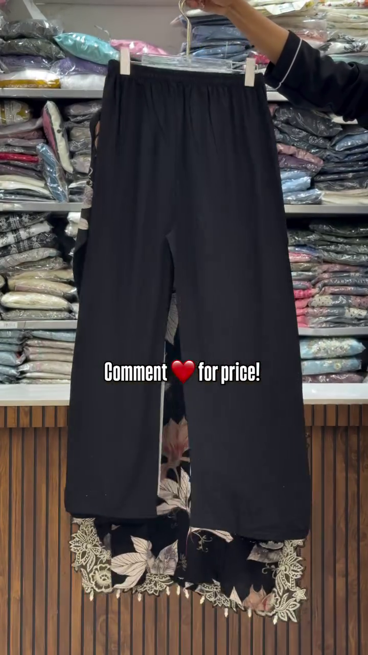 Elegant Black Floral Printed Embroidered Kurti – Festive & Party Wear for Women - Image 5